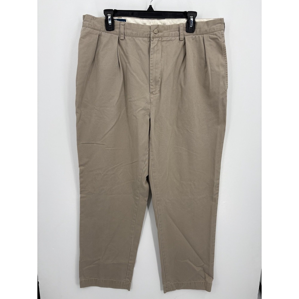 Polo Ralph Lauren VTG Men's Andrew Pant 38x31 Beige Pleated Classic Chino Pants